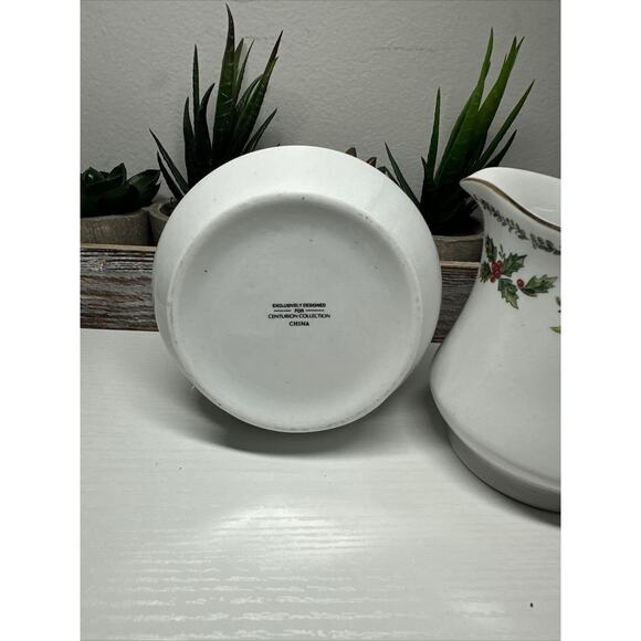 CENTURION COLLECTION "HOLLY LANE" DINNERWARE CREAMER & SUGAR BOWL SET - Picture 8 of 9